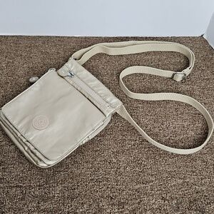 Kipling Crossbody Metallic Gold Bag Adjustable Strap 6x8"